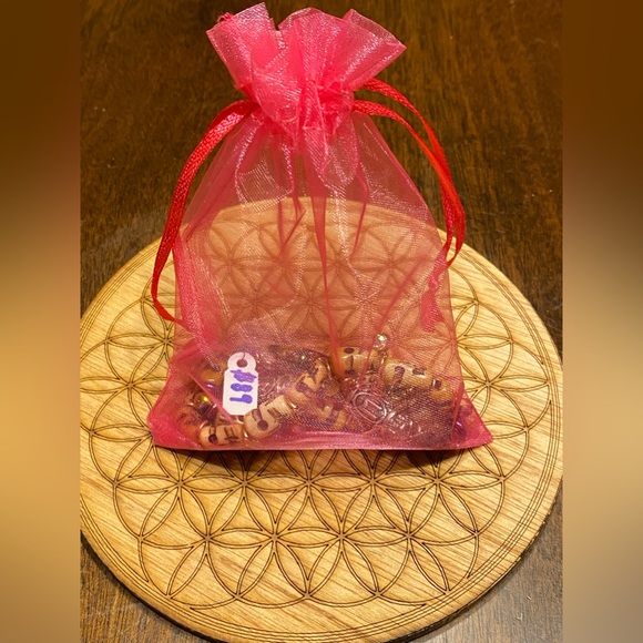 Handmade Carved Bone and Runes matching bracelet set - Picture 6 of 7